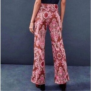 Anthropologie Maeve Floral Paisley Wide-Leg Pants